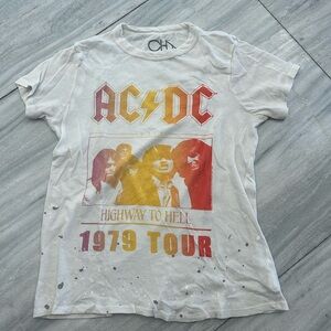 brand new chaser band tee ac/dc - never worn - off white